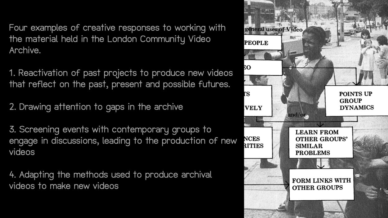 Slide Image from Making Films Together: The London Community Video Archive and Film Flamme Workshop.
