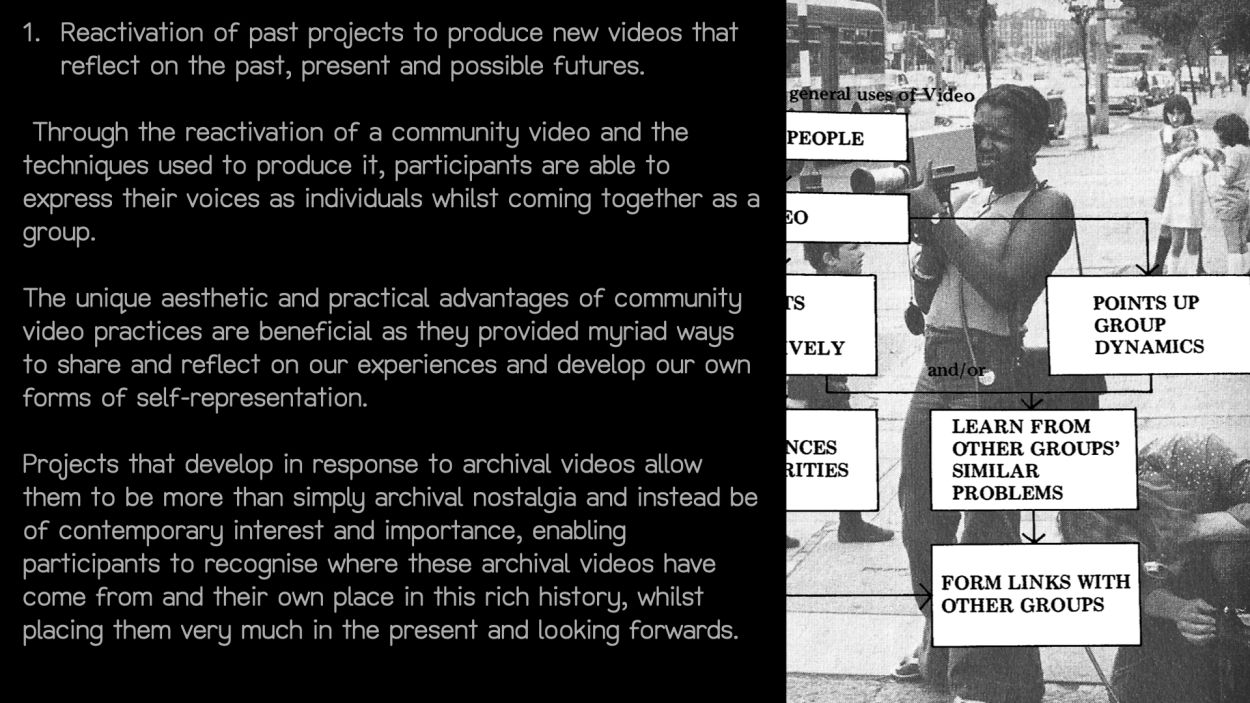 Slide Image from Making Films Together: The London Community Video Archive and Film Flamme Workshop.