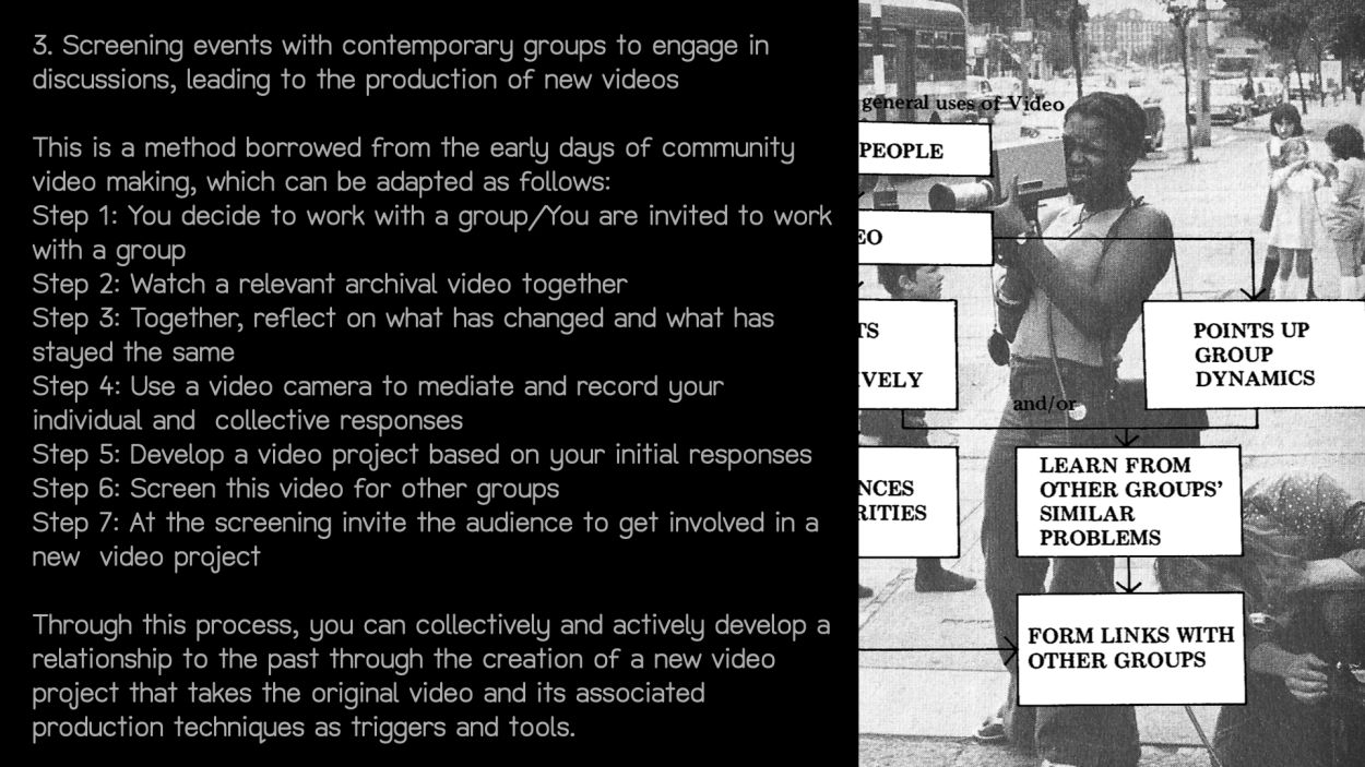 Slide Image from Making Films Together: The London Community Video Archive and Film Flamme Workshop.